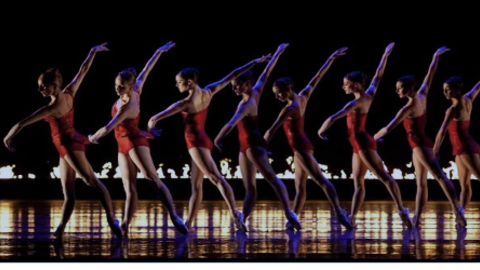 line of Boston Ballet dancers 